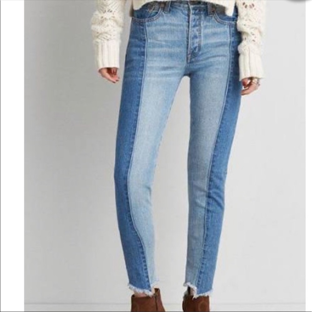 American eagle two toned jeans